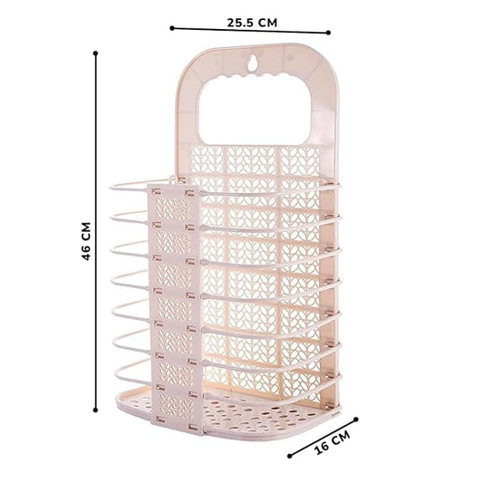 Foldable wall hanging storage basket