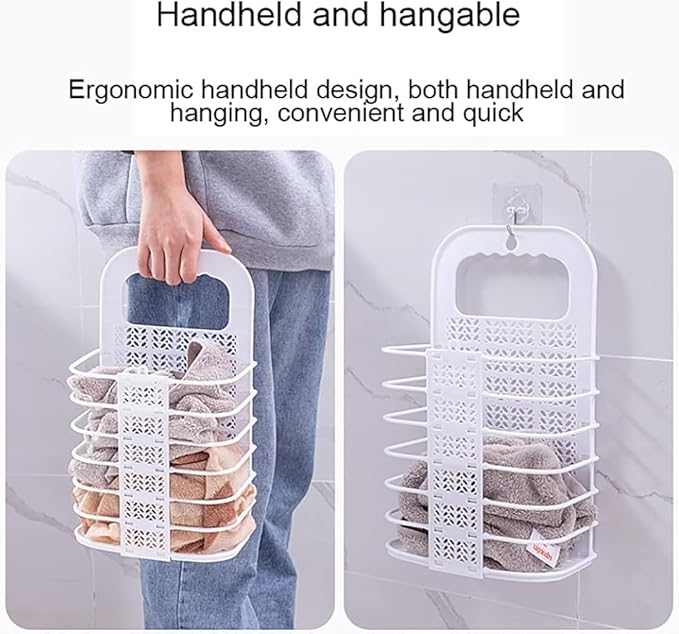 Foldable wall hanging storage basket