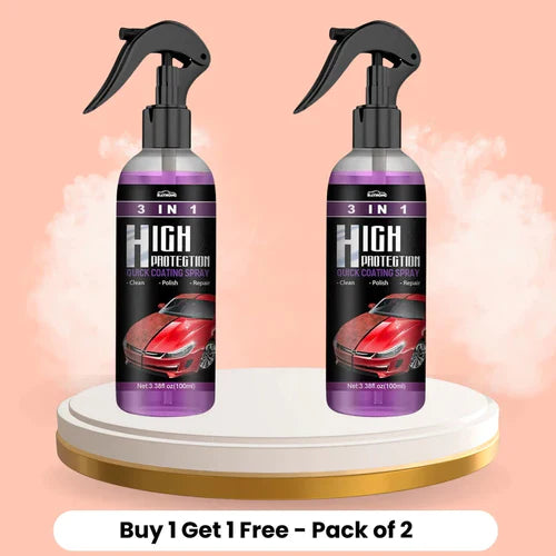 3 In 1 High Protection Ceramic Car Coating Spray (Pack Of 2)