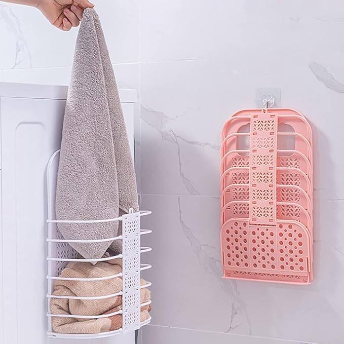 Foldable wall hanging storage basket