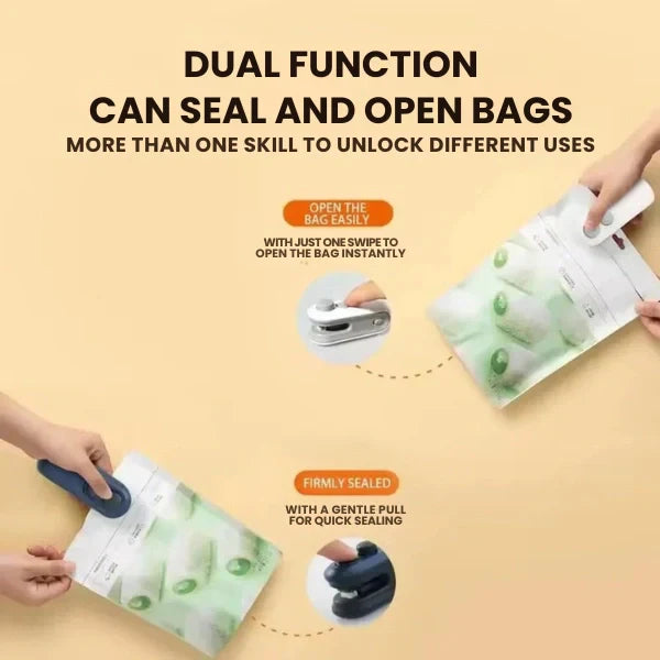 Portable 2-in-1 USB Sealer & Cutter – Seal Packets in Seconds!