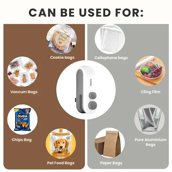 Portable 2-in-1 USB Sealer & Cutter – Seal Packets in Seconds!