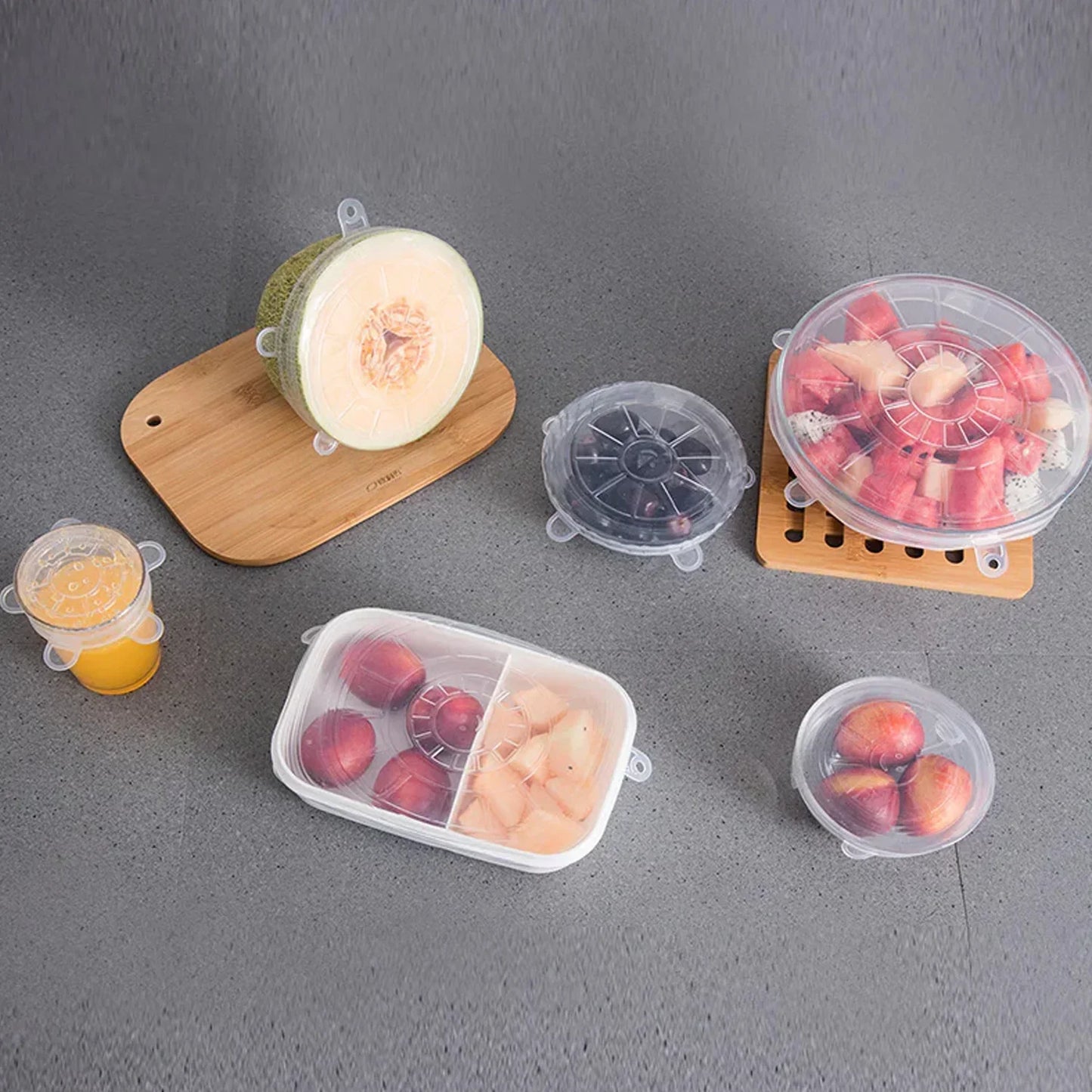 Multipurpose Silicone Lid - Reusable & Microwave Safe (Pack of 6)